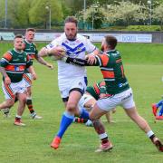 Ollie Wilkes breaks for his second try against Hunslet. Picture: Gary McKeating