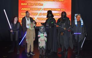 A group of Star Wars cosplayers