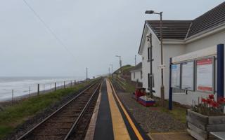 A screenshot from the video showing Braystones railway station